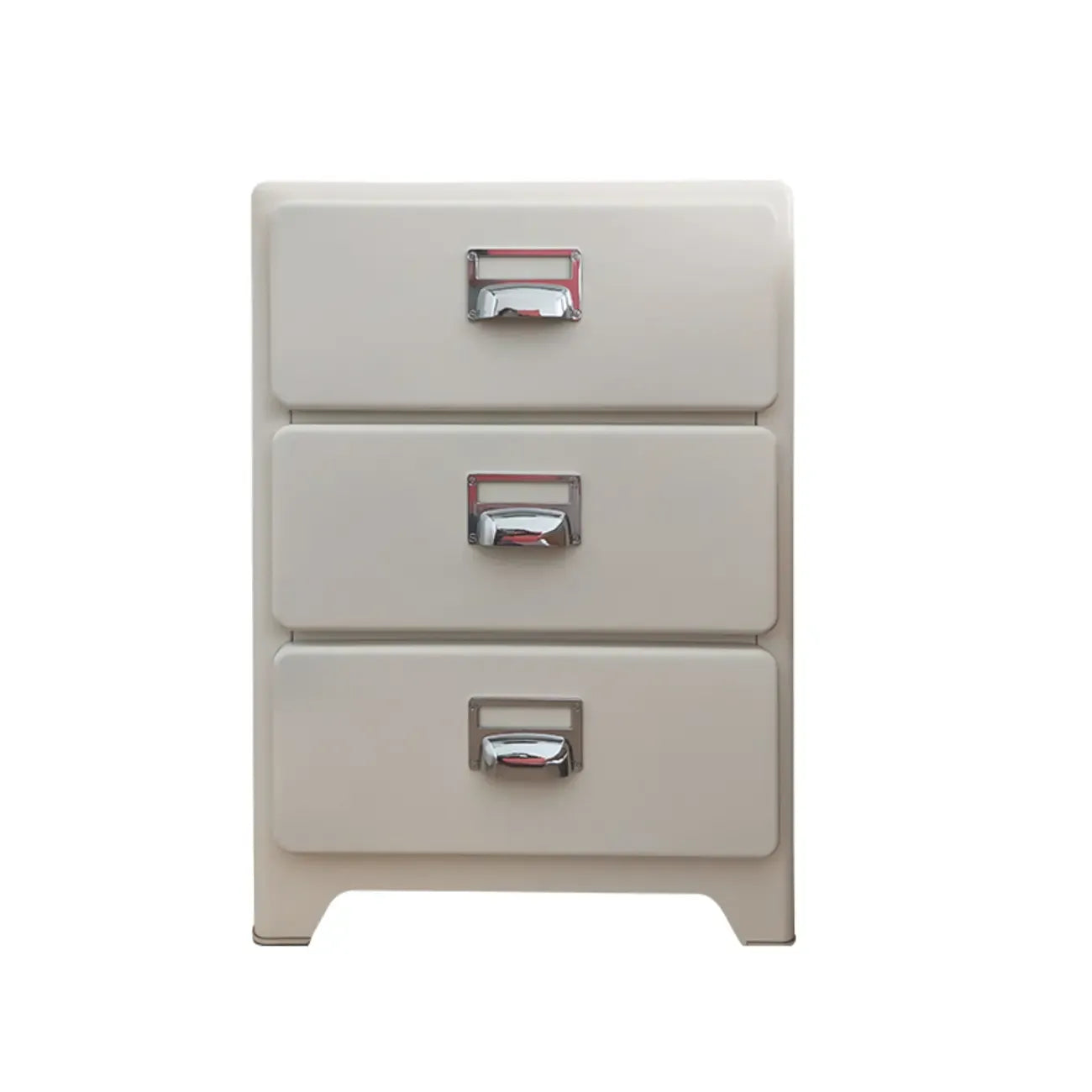 Table de chevet scandinave en bois à 3 tiroirs avec pieds