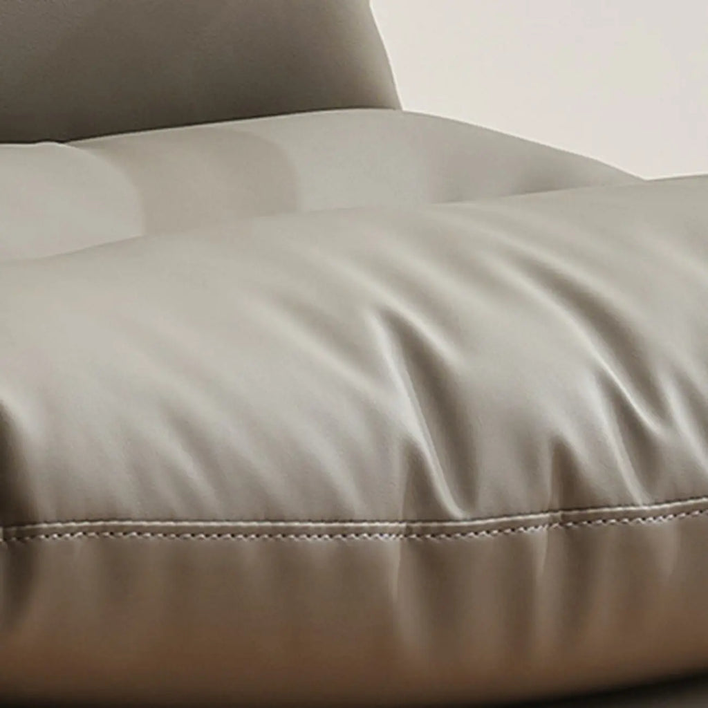 Fauteuil de bureau pivotant ergonomique moderne en cuir à dossier mi-haut