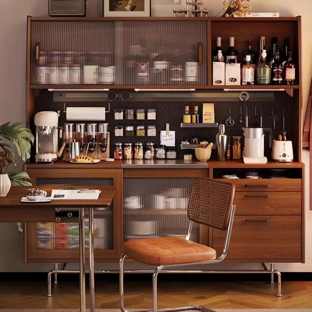 Buffet moderne en chêne avec portes coulissantes