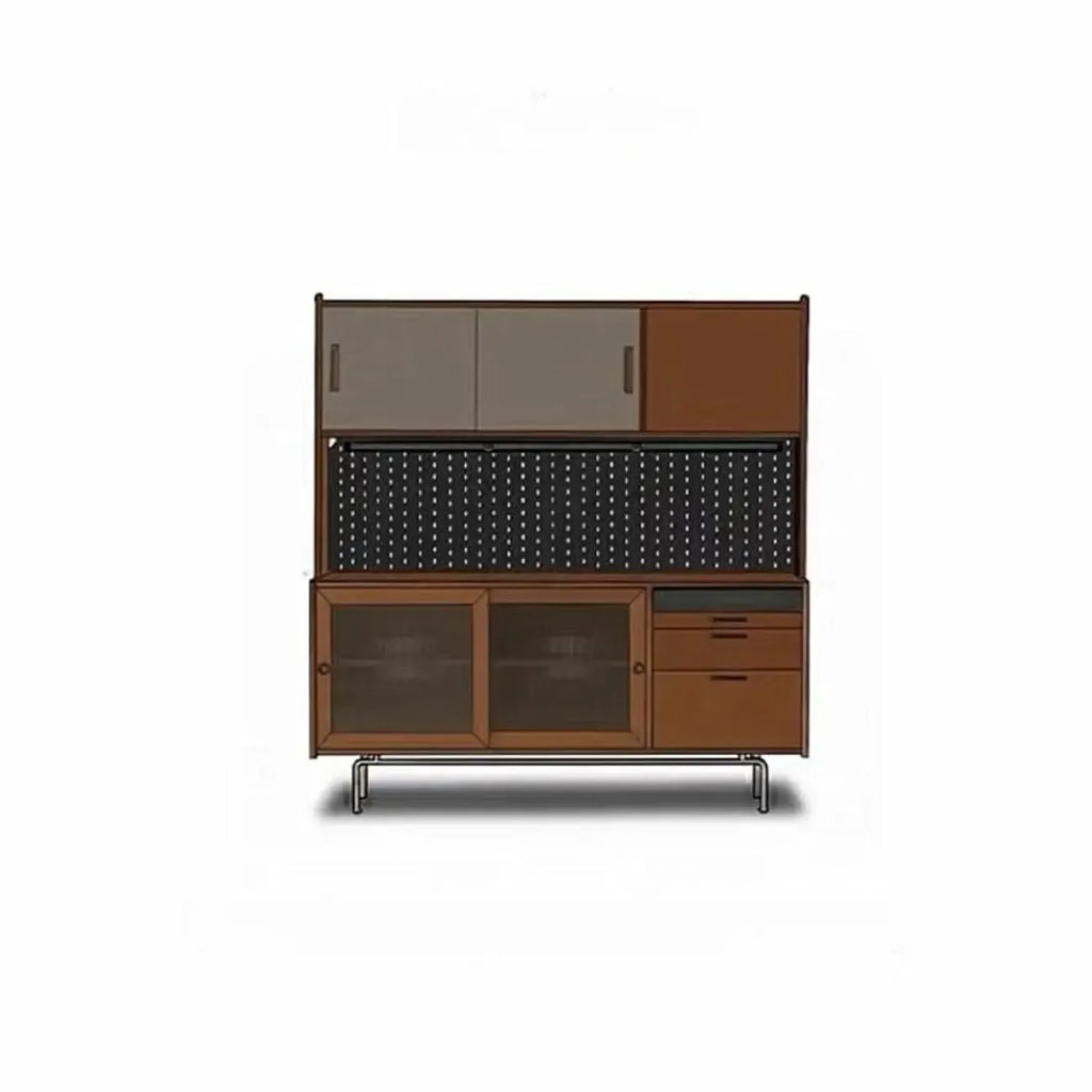 Buffet moderne en chêne avec portes coulissantes