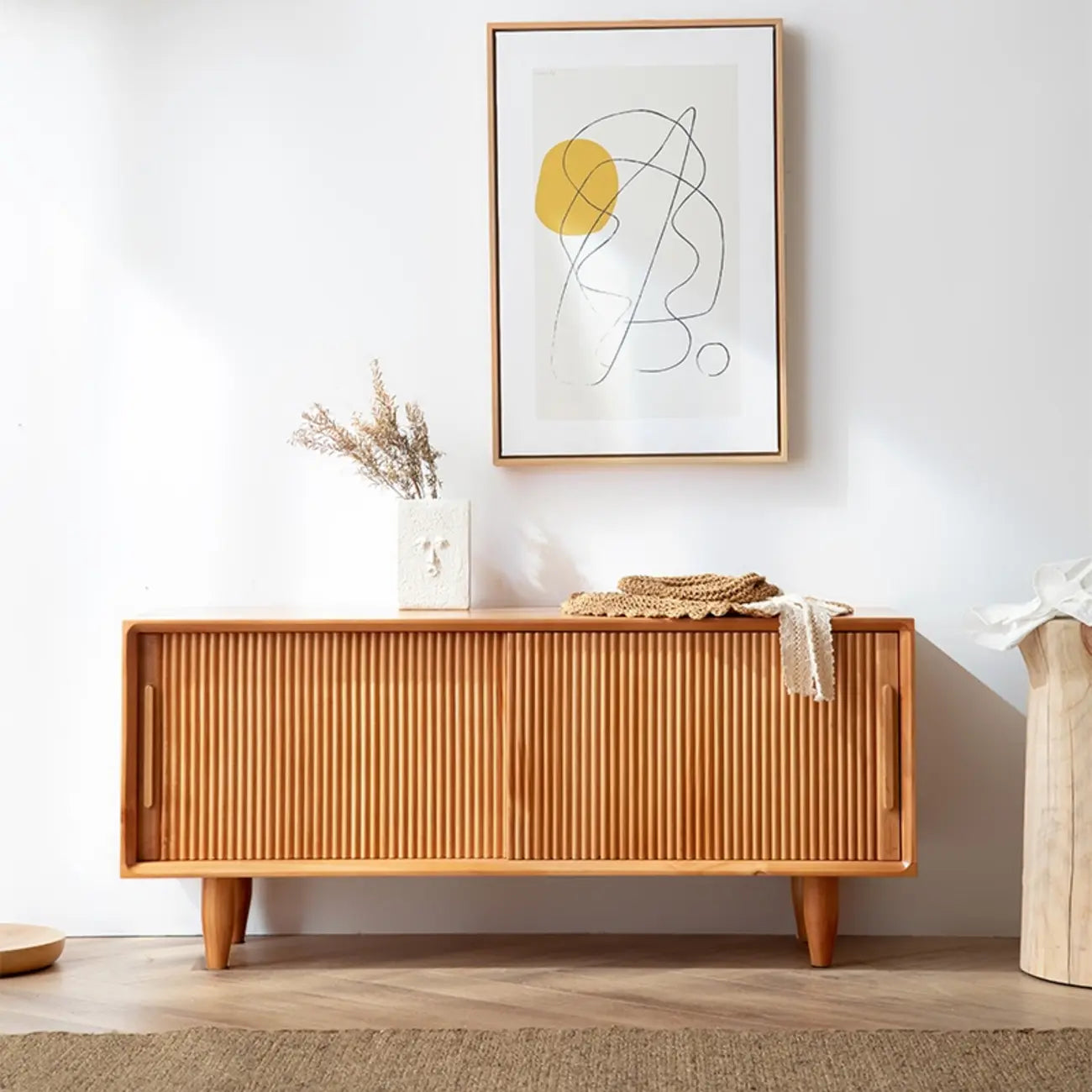 Banc de rangement à chaussures moderne en bois massif à 2 niveaux