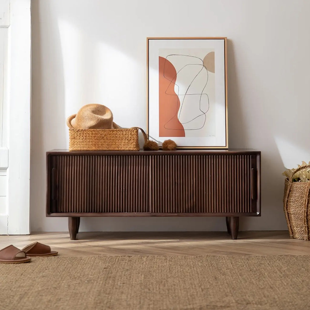 Banc de rangement à chaussures moderne en bois massif à 2 niveaux