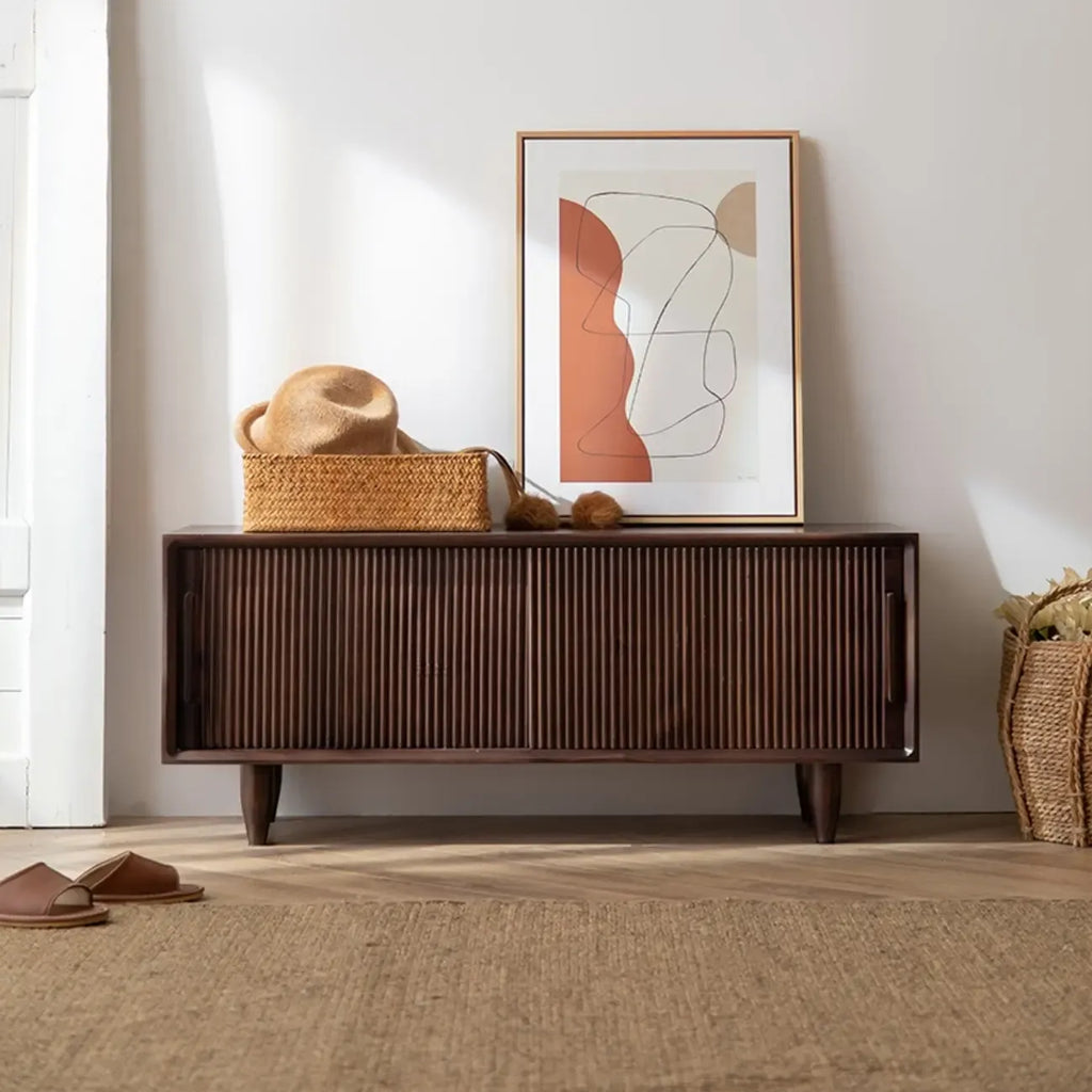 Banc de rangement à chaussures moderne en bois massif à 2 niveaux