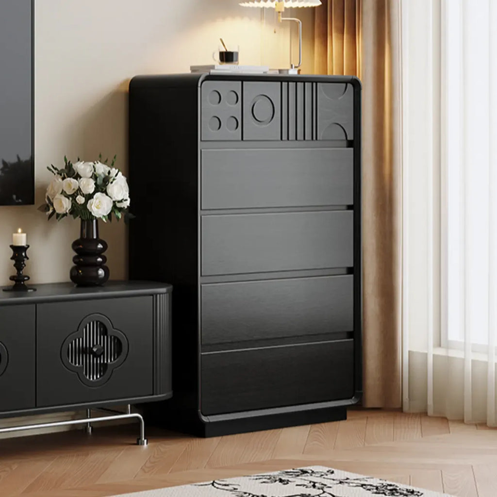 Buffet moderne en bois de noyer avec tiroirs de rangement