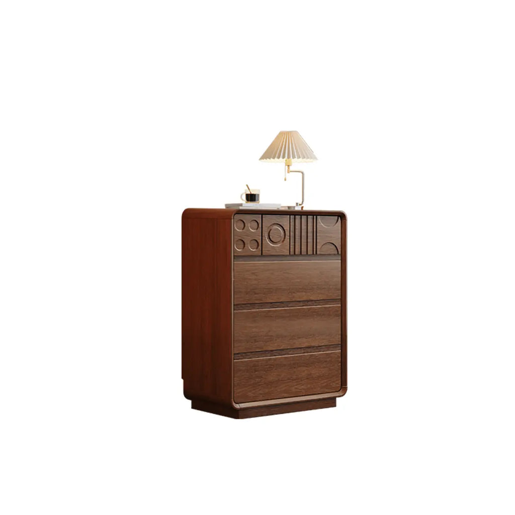 Buffet moderne en bois de noyer avec tiroirs de rangement