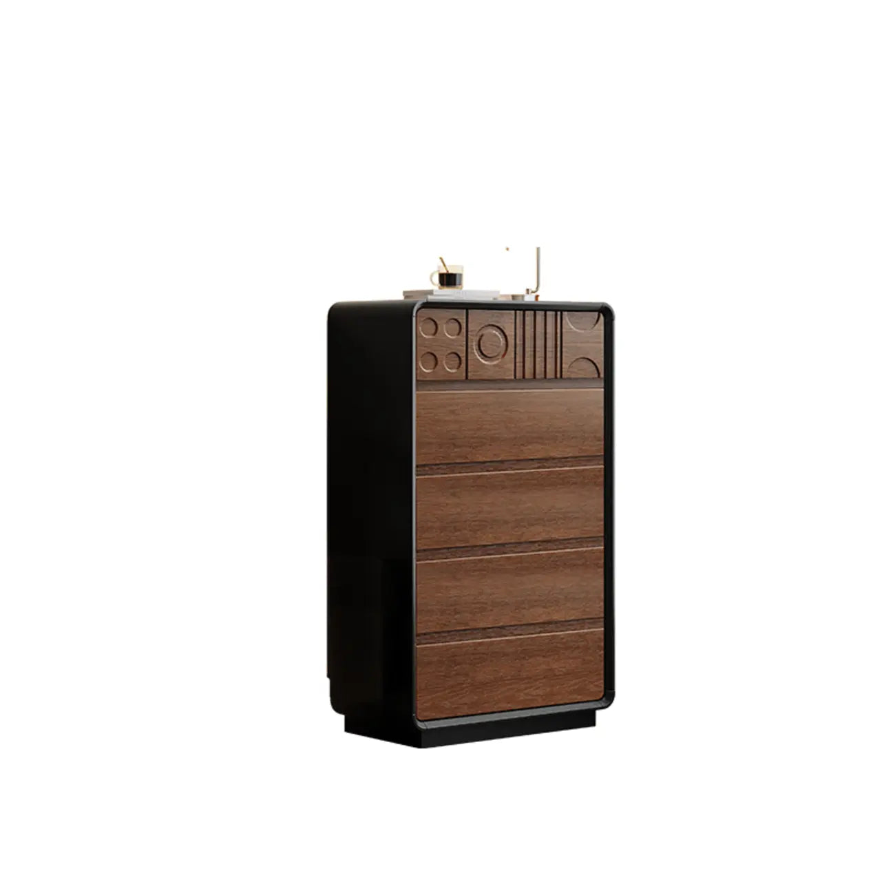 Buffet moderne en bois de noyer avec tiroirs de rangement