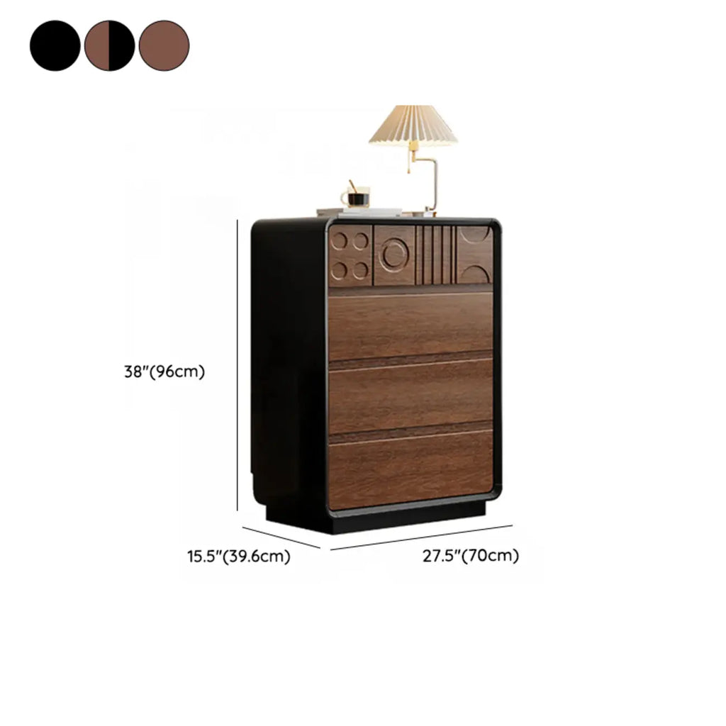 Buffet moderne en bois de noyer avec tiroirs de rangement