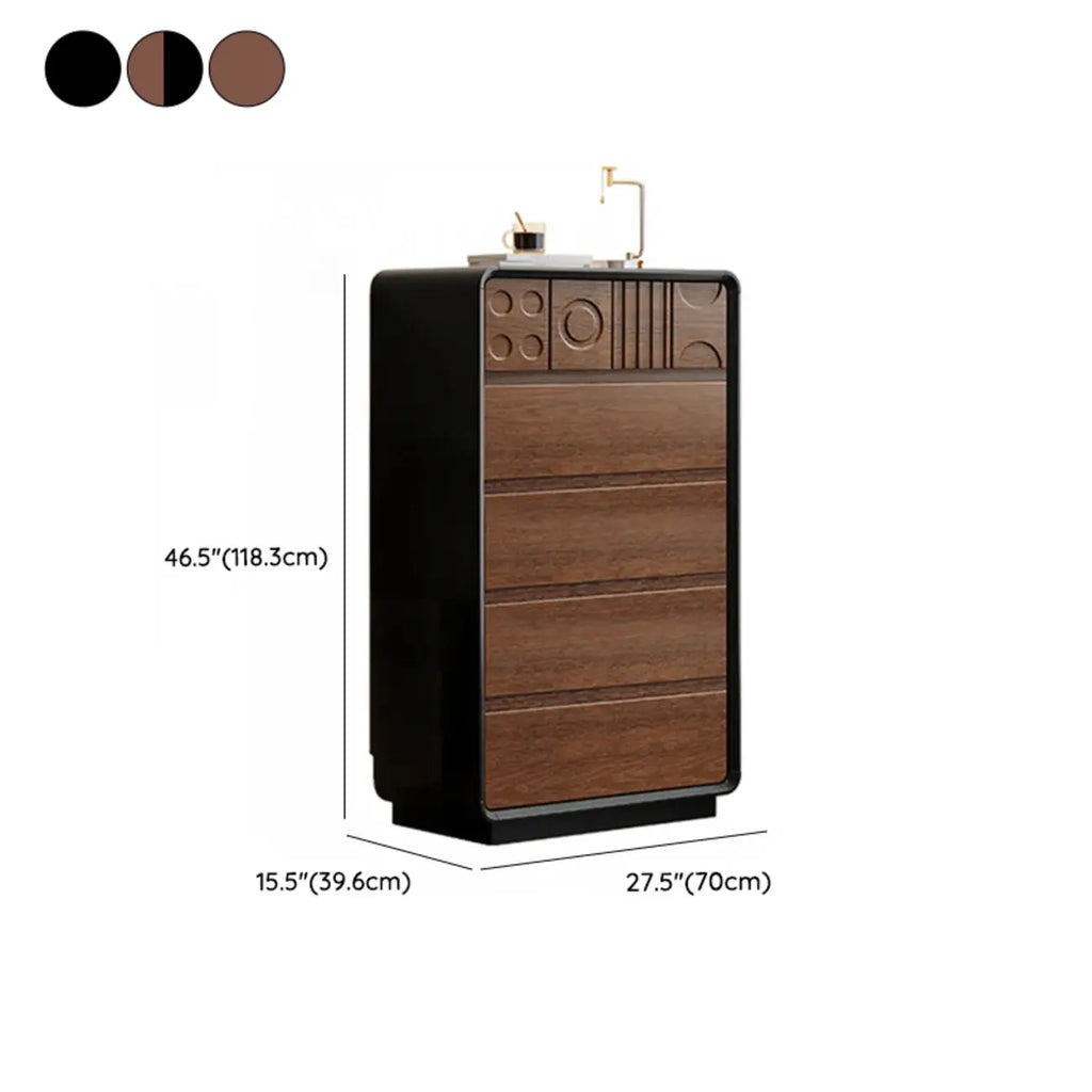 Buffet moderne en bois de noyer avec tiroirs de rangement