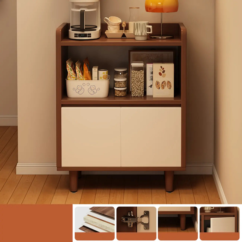 Buffet étroit et moderne en bois pour un rangement élégant