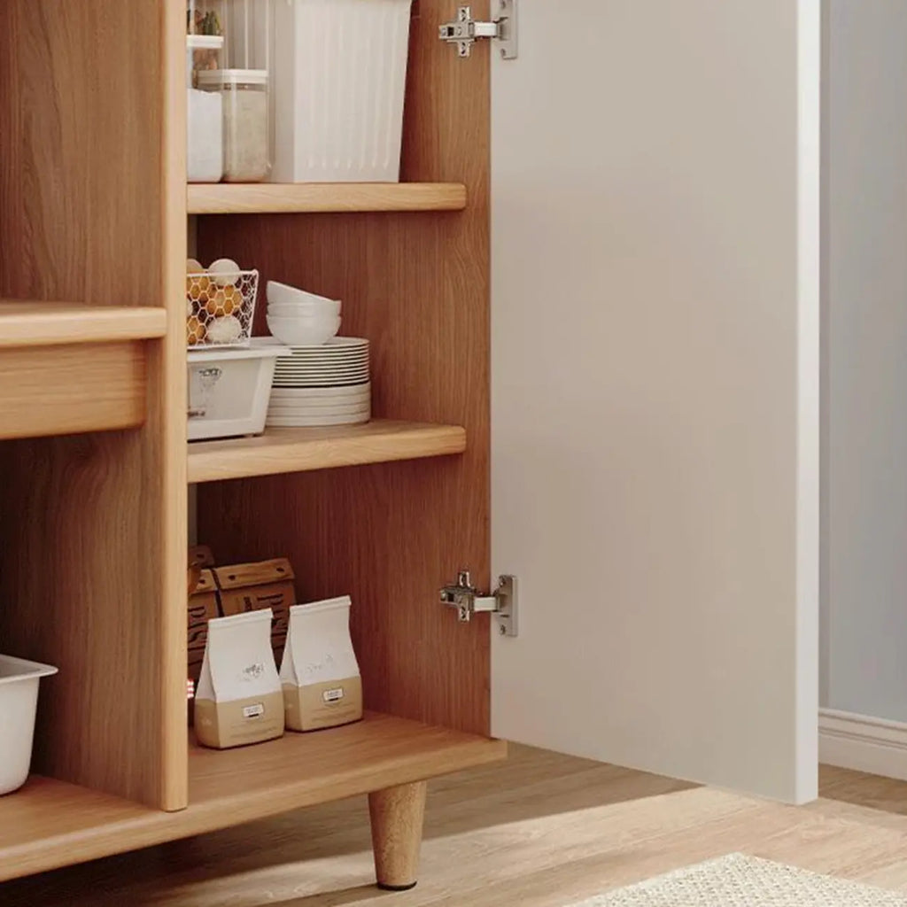 Buffet étroit et moderne en bois pour un rangement élégant