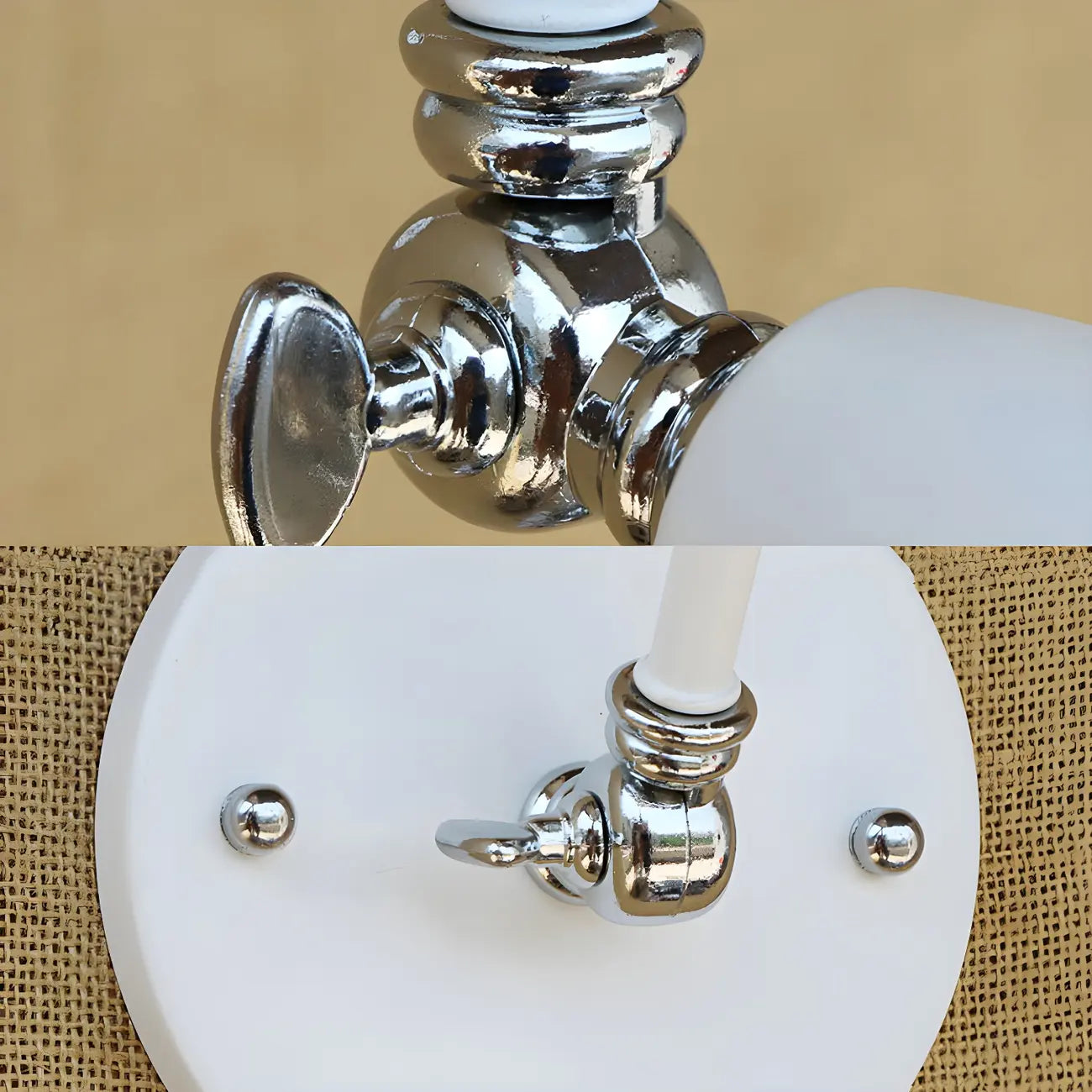 Applique murale moderne à bras articulé en métal blanc pour bureau