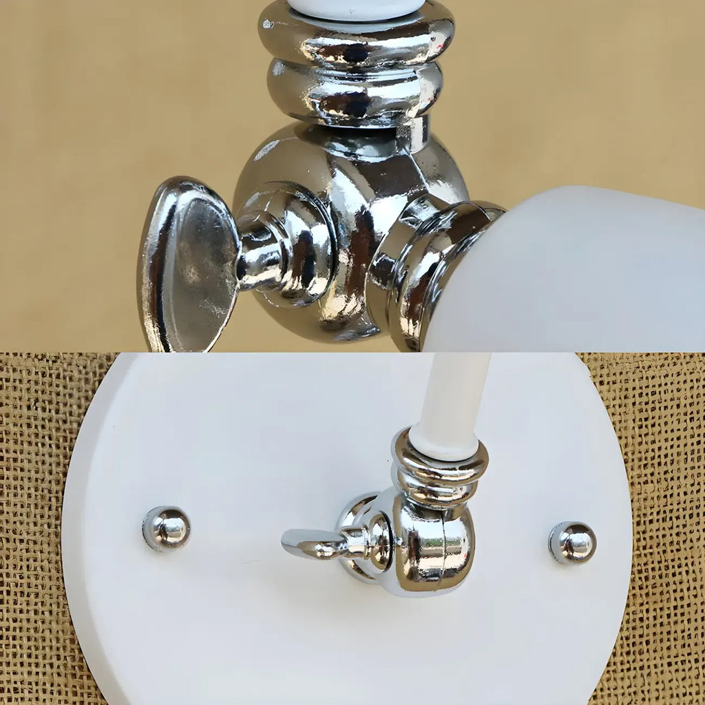 Applique murale moderne à bras articulé en métal blanc pour bureau