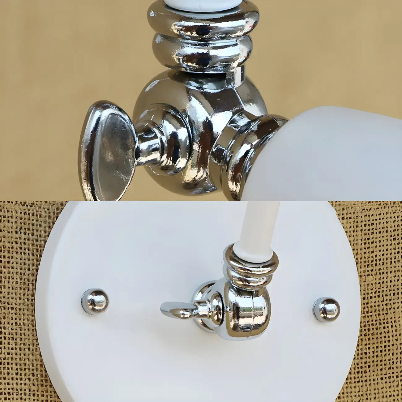 Applique murale moderne à bras articulé en métal blanc pour bureau