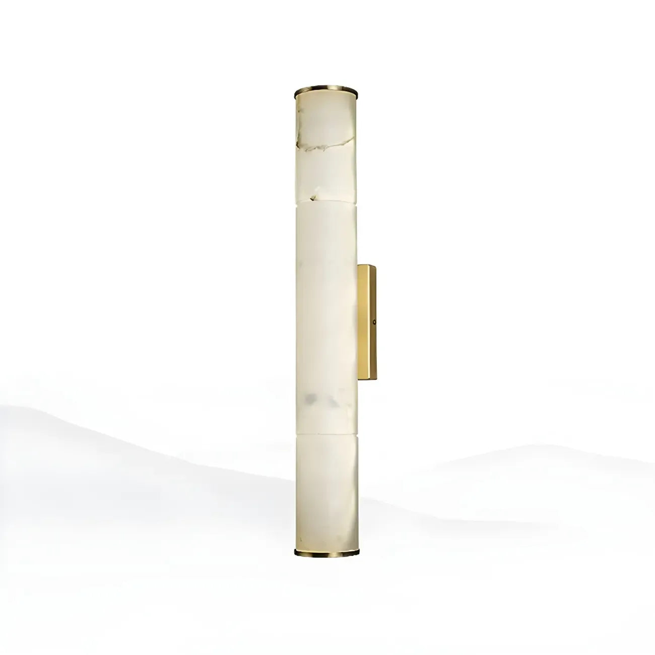 Applique murale LED cylindrique moderne en pierre à intensité variable pour chambre