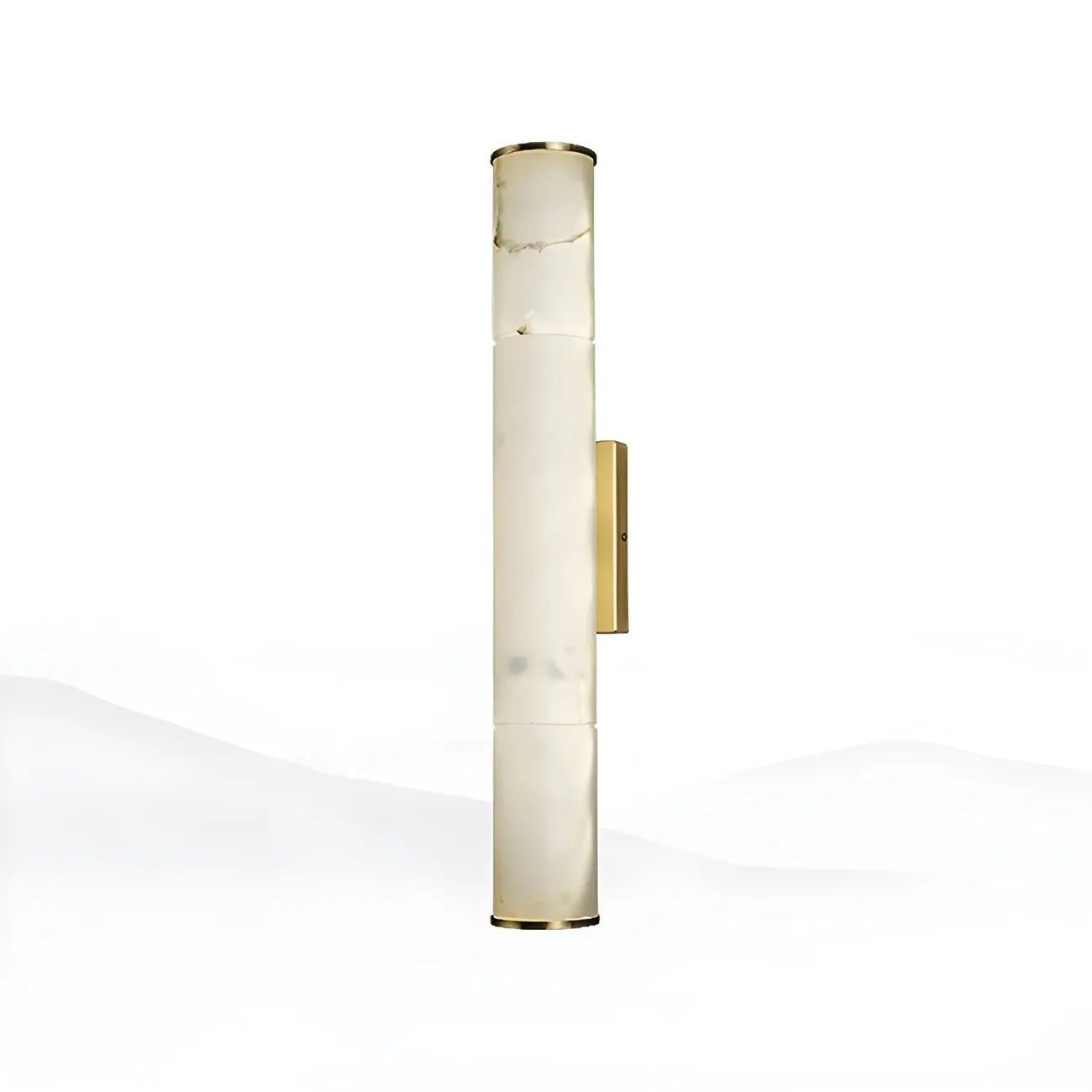 Applique murale LED cylindrique moderne en pierre à intensité variable pour chambre