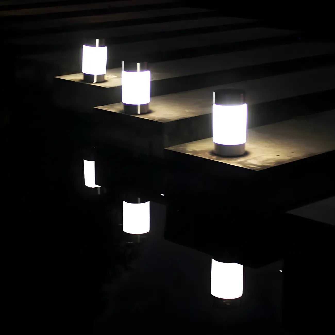 Éclairage paysager étanche à LED cylindrique en acier inoxydable