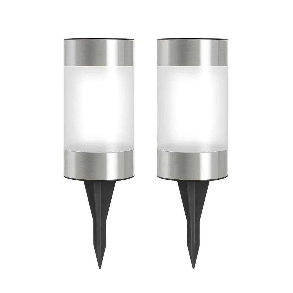 Éclairage paysager étanche à LED cylindrique en acier inoxydable