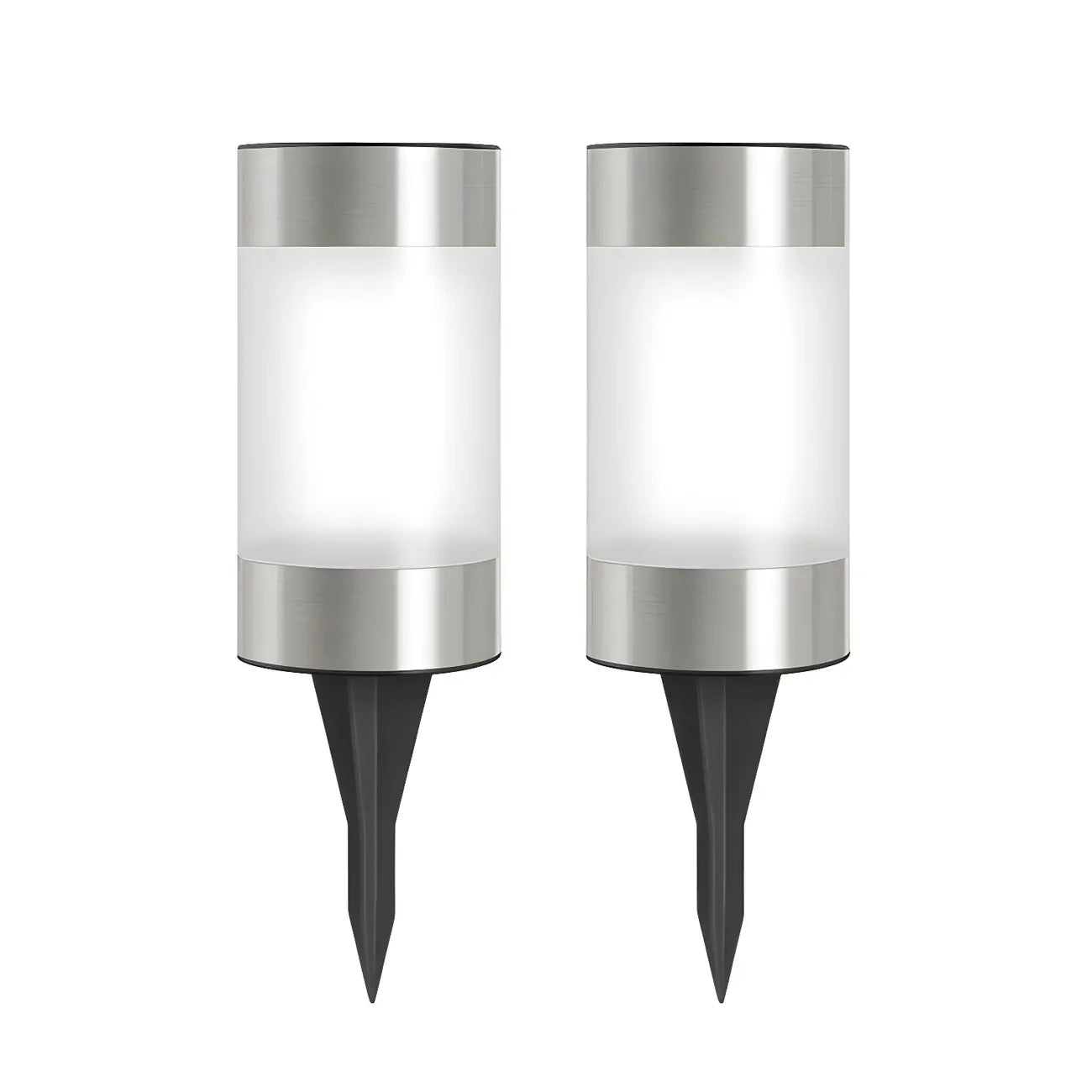 Éclairage paysager étanche à LED cylindrique en acier inoxydable