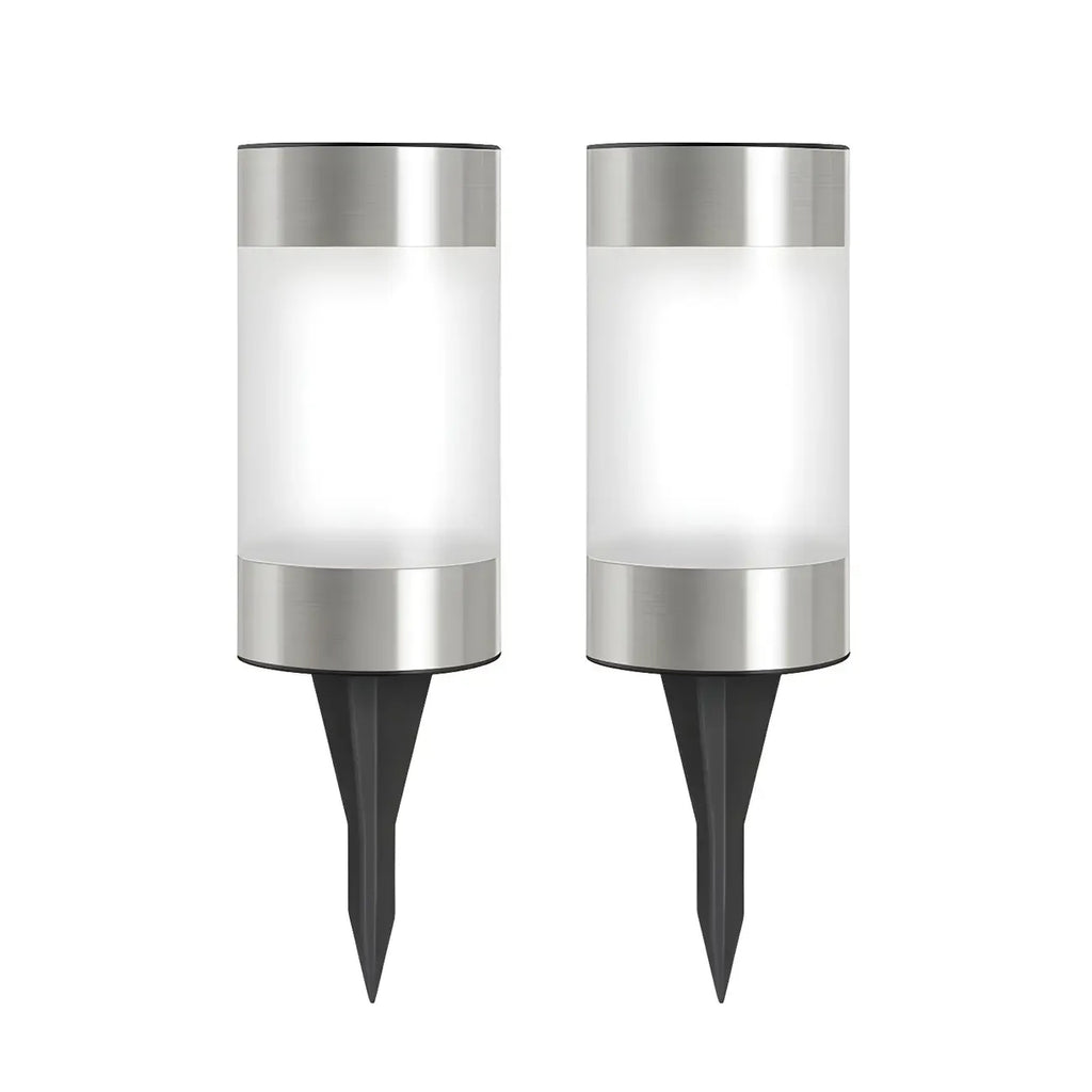 Éclairage paysager étanche à LED cylindrique en acier inoxydable
