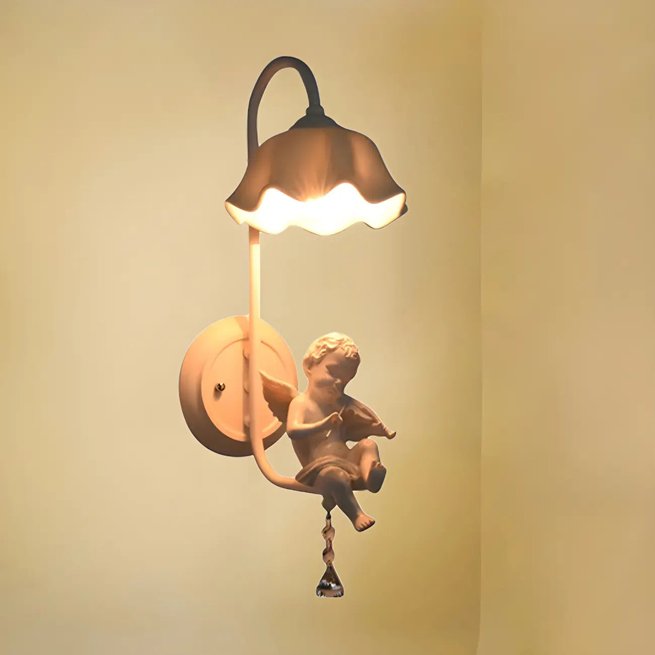 Applique murale en céramique en forme d'ange pour chambre d'enfant