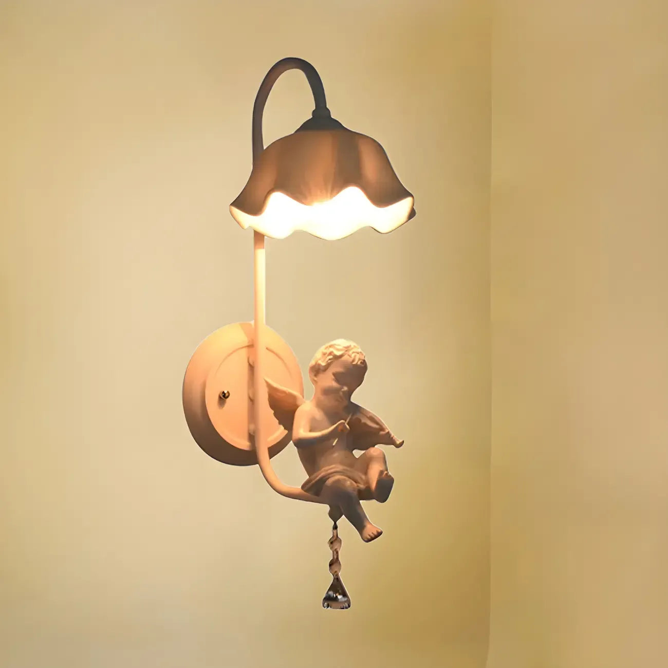 Applique murale en céramique en forme d'ange pour chambre d'enfant