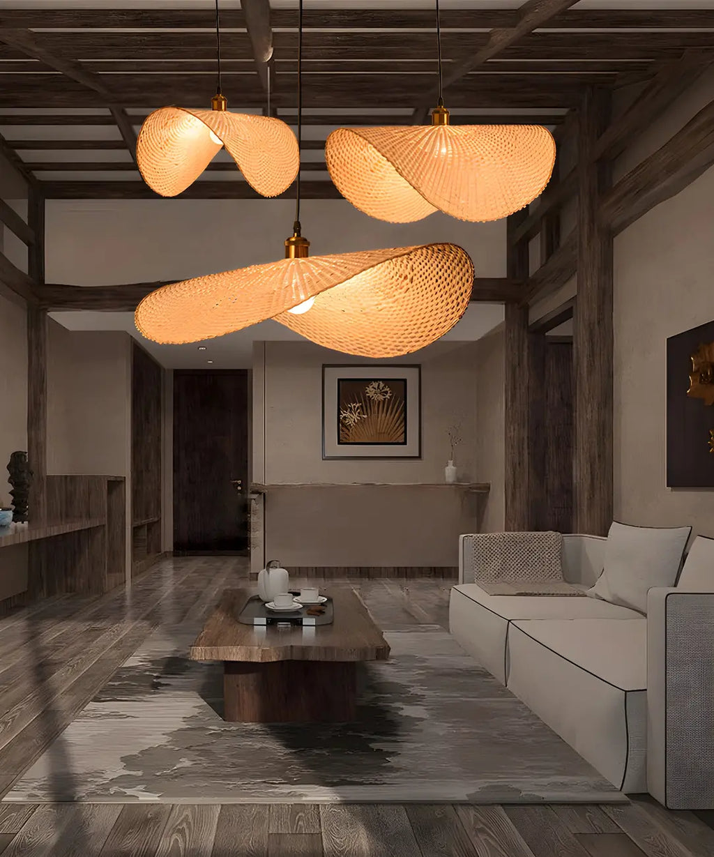 Suspension orientale en bambou pour intérieur