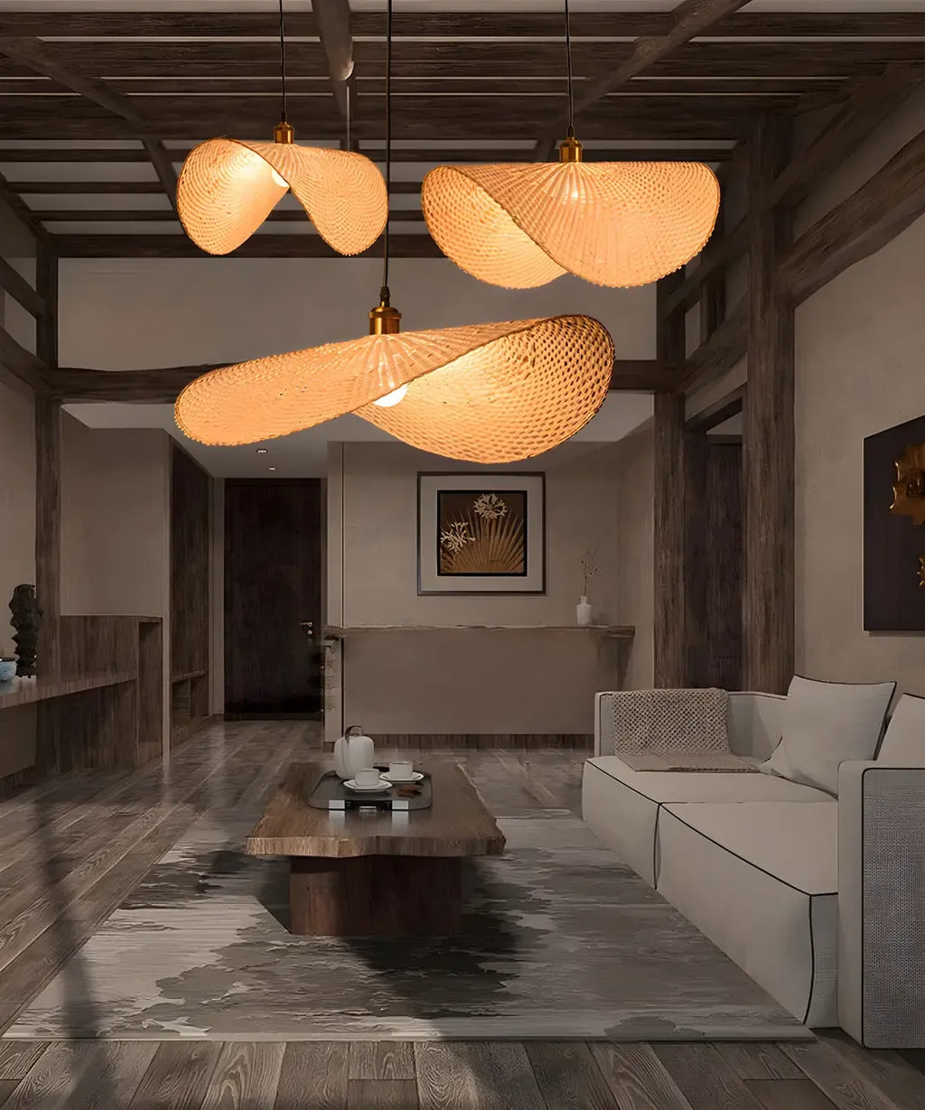 Suspension orientale en bambou pour intérieur