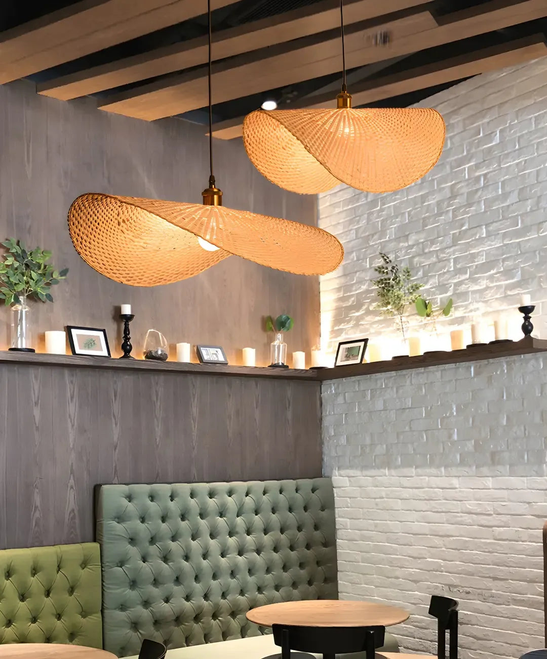 Suspension orientale en bambou pour intérieur