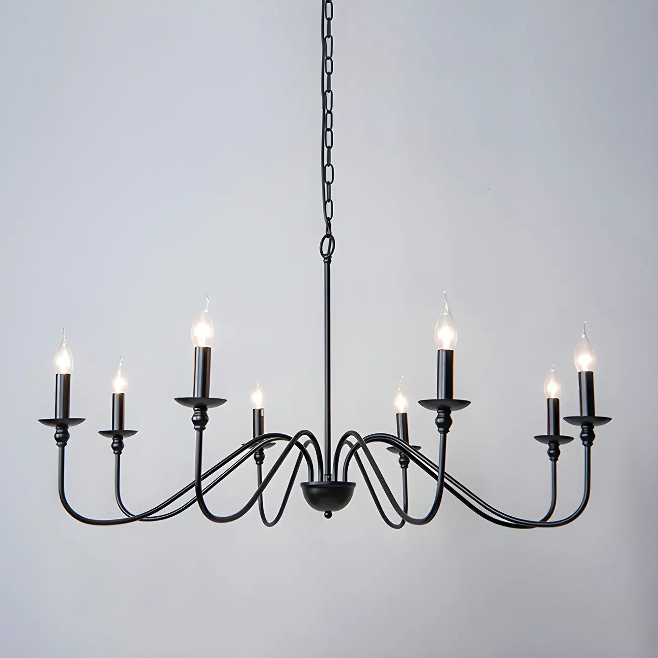 Lustre candélabre classique vintage en métal doré