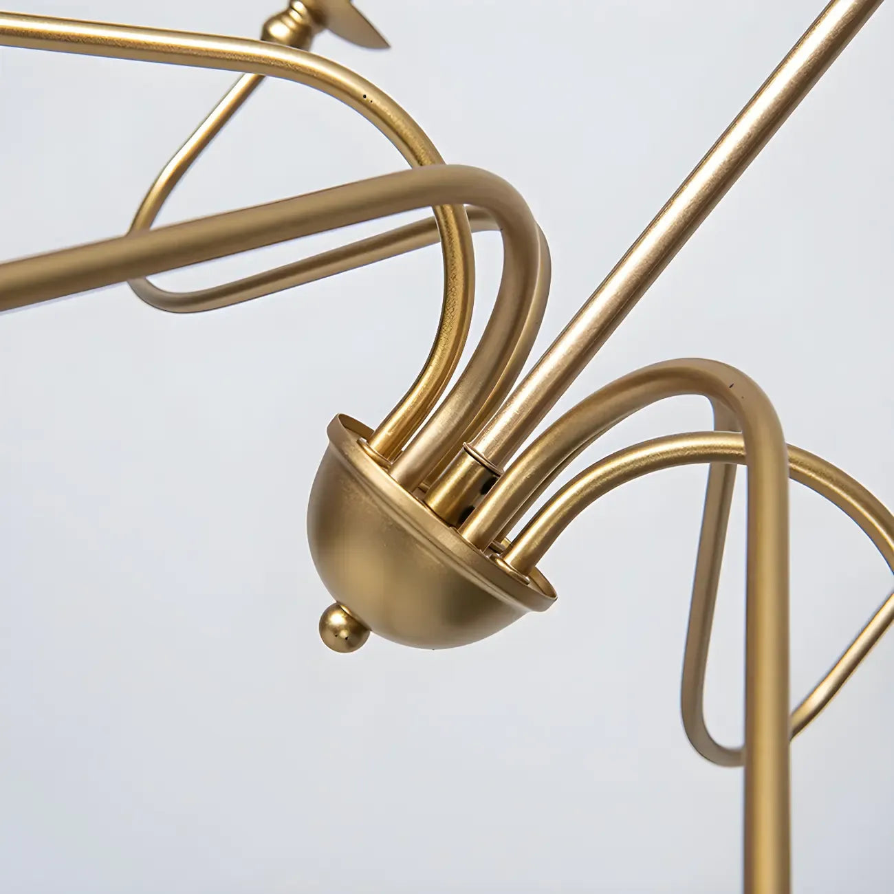 Lustre candélabre classique vintage en métal doré