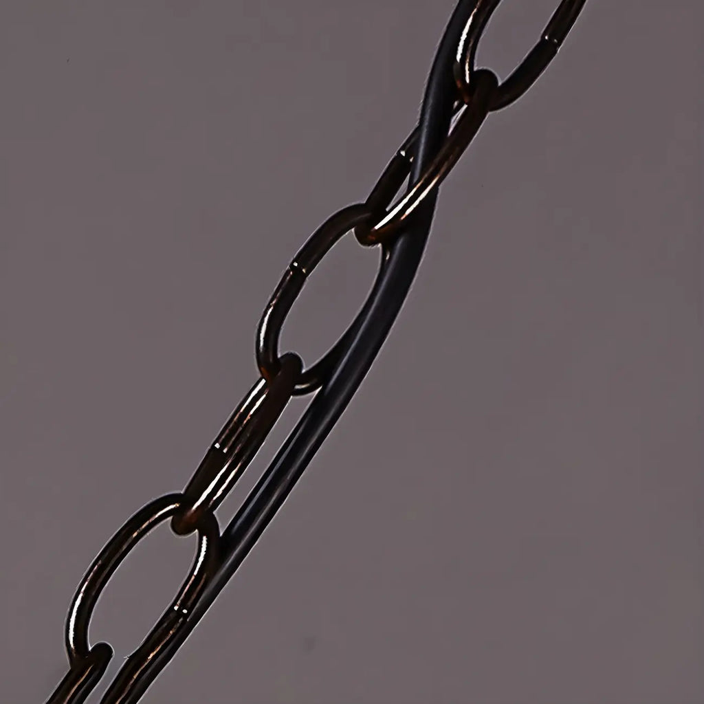 Lustre Art Déco à deux niveaux en forme de cerceau de plumes avec chaîne réglable