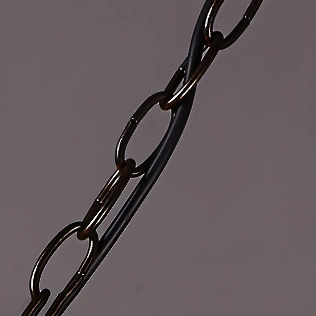 Lustre Art Déco à deux niveaux en forme de cerceau de plumes avec chaîne réglable