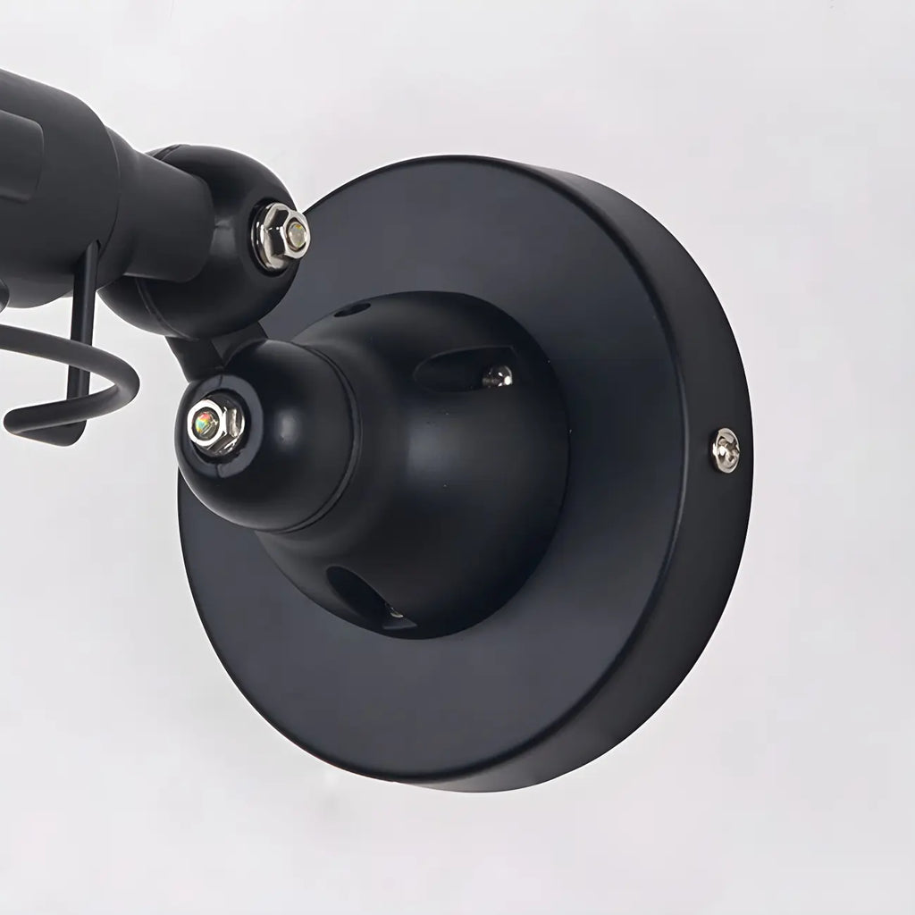 Applique murale industrielle noire à dôme de 12 pouces avec bras réglable