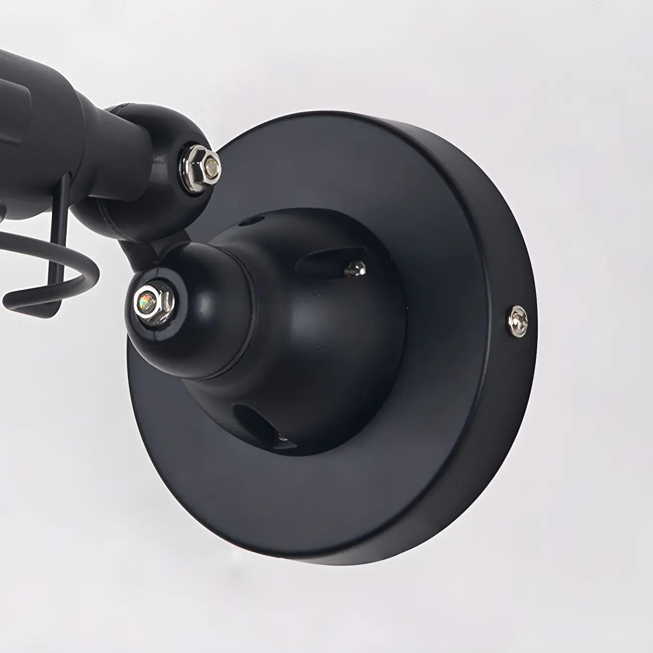 Applique murale industrielle noire à dôme de 12 pouces avec bras réglable