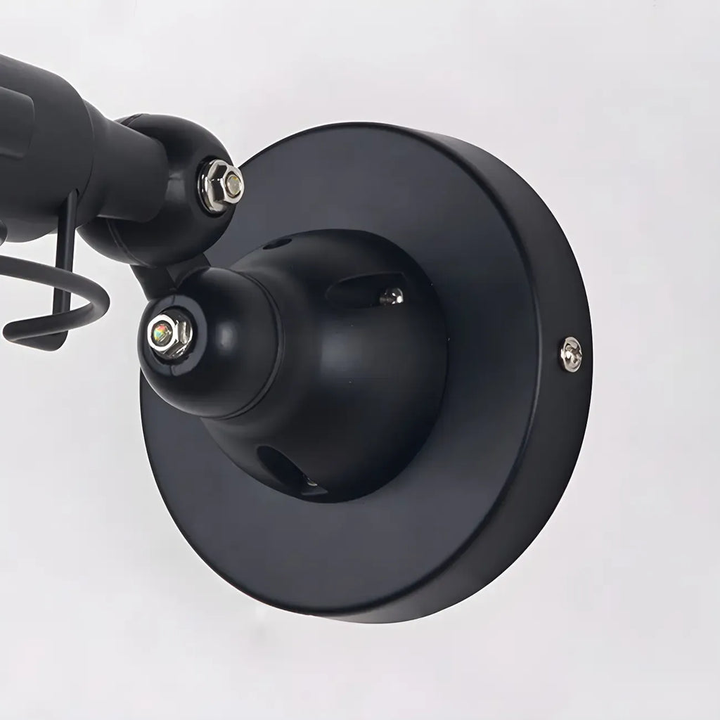 Applique murale industrielle noire à dôme de 12 pouces avec bras réglable