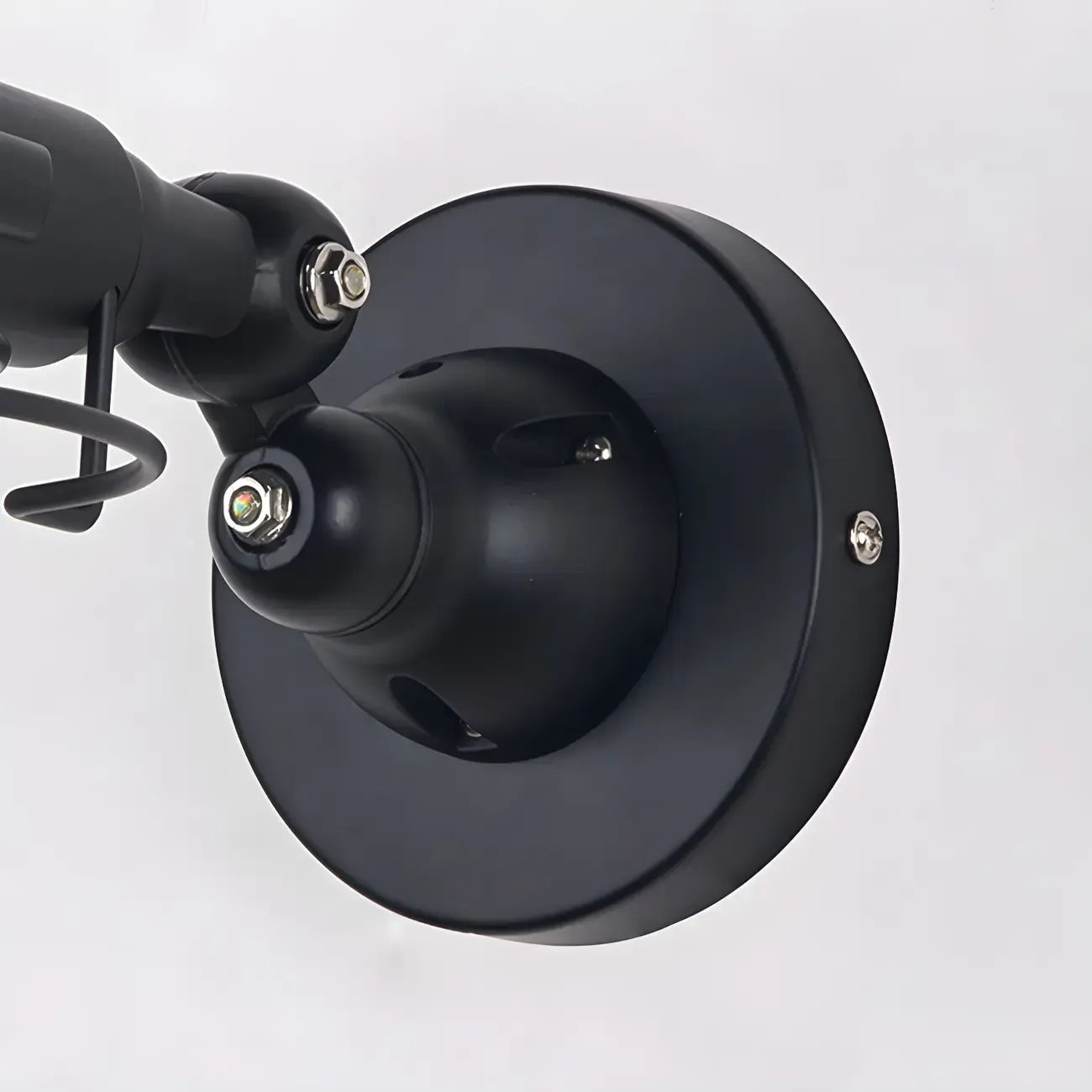 Applique murale industrielle noire à dôme de 12 pouces avec bras réglable