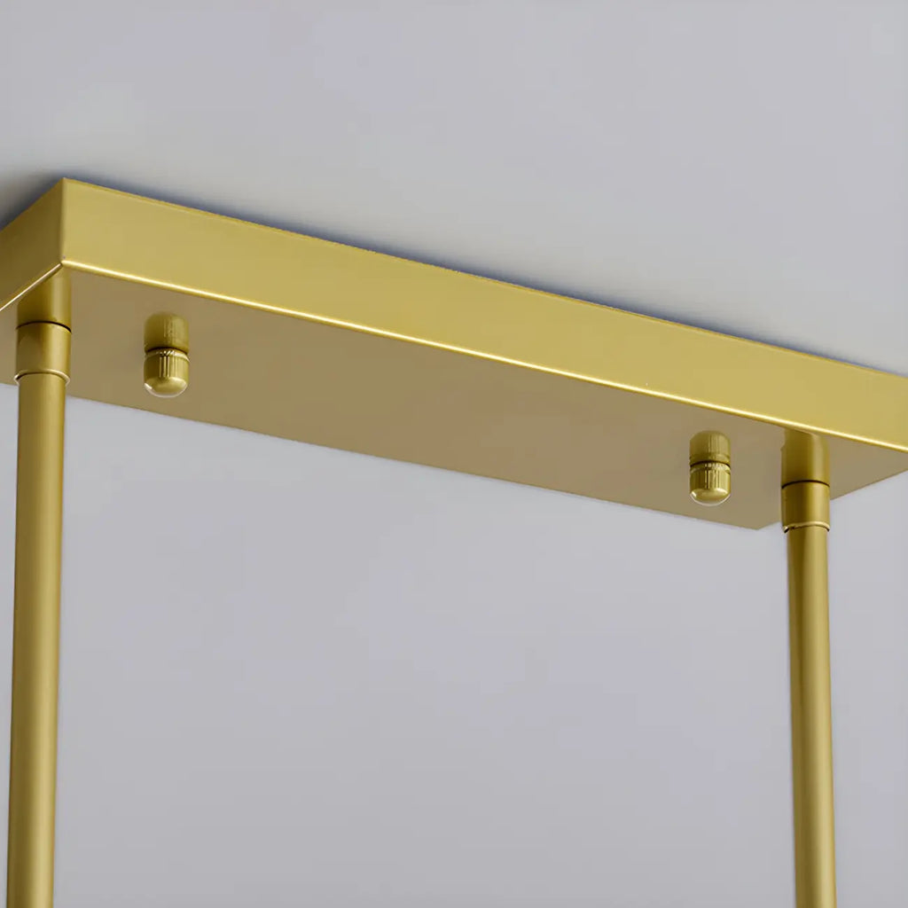 Suspension moderne en cristal doré pour îlot de cuisine