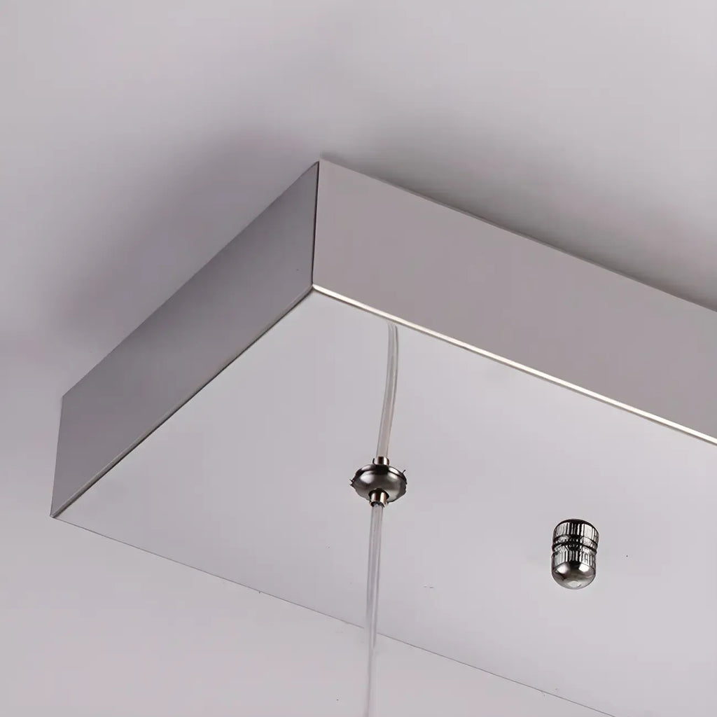 Suspension élégante en cristal avec LED et télécommande pour cuisine.