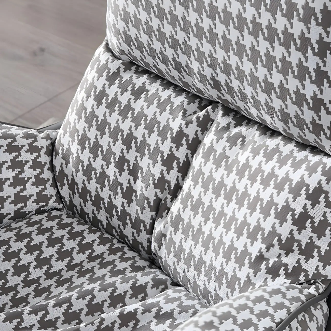 Fauteuil lounge moderne en tissu vert avec assise rembourrée