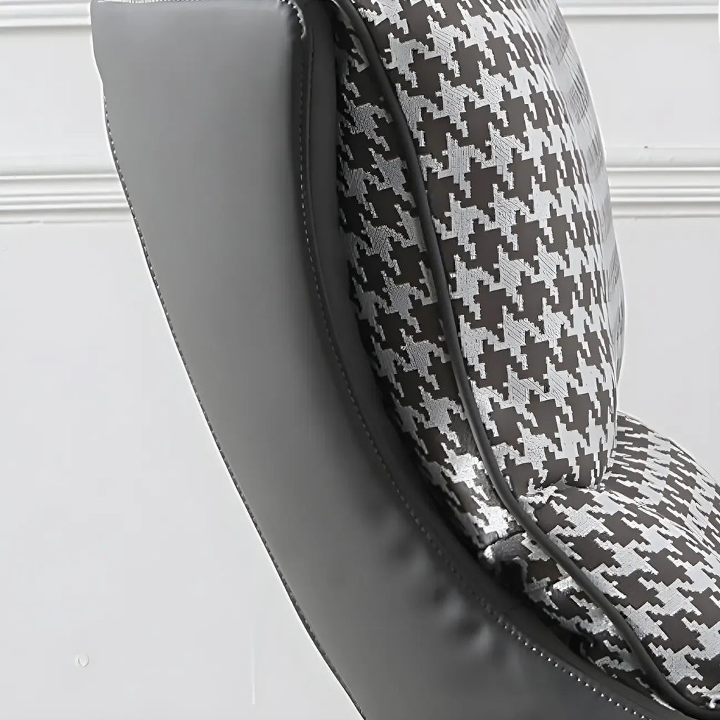 Fauteuil lounge moderne en tissu vert avec assise rembourrée