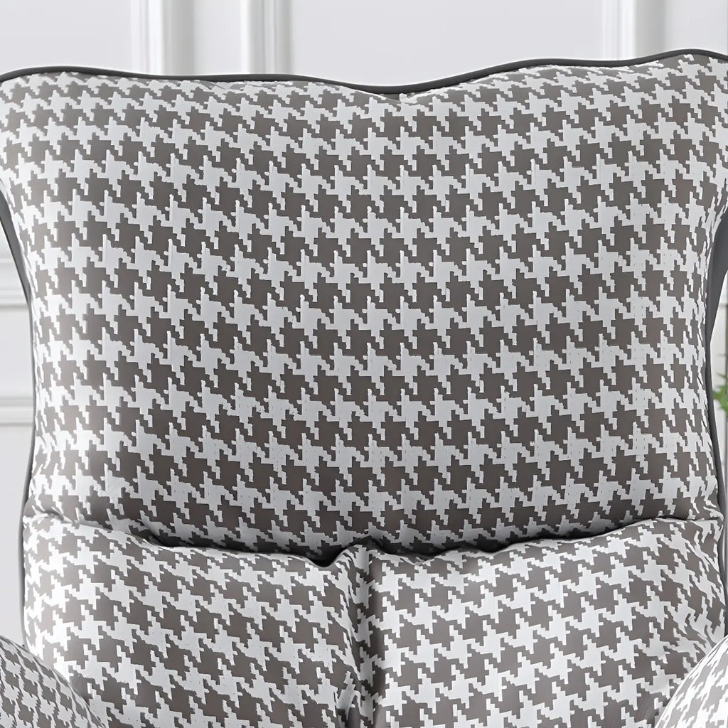 Fauteuil lounge moderne en tissu vert avec assise rembourrée