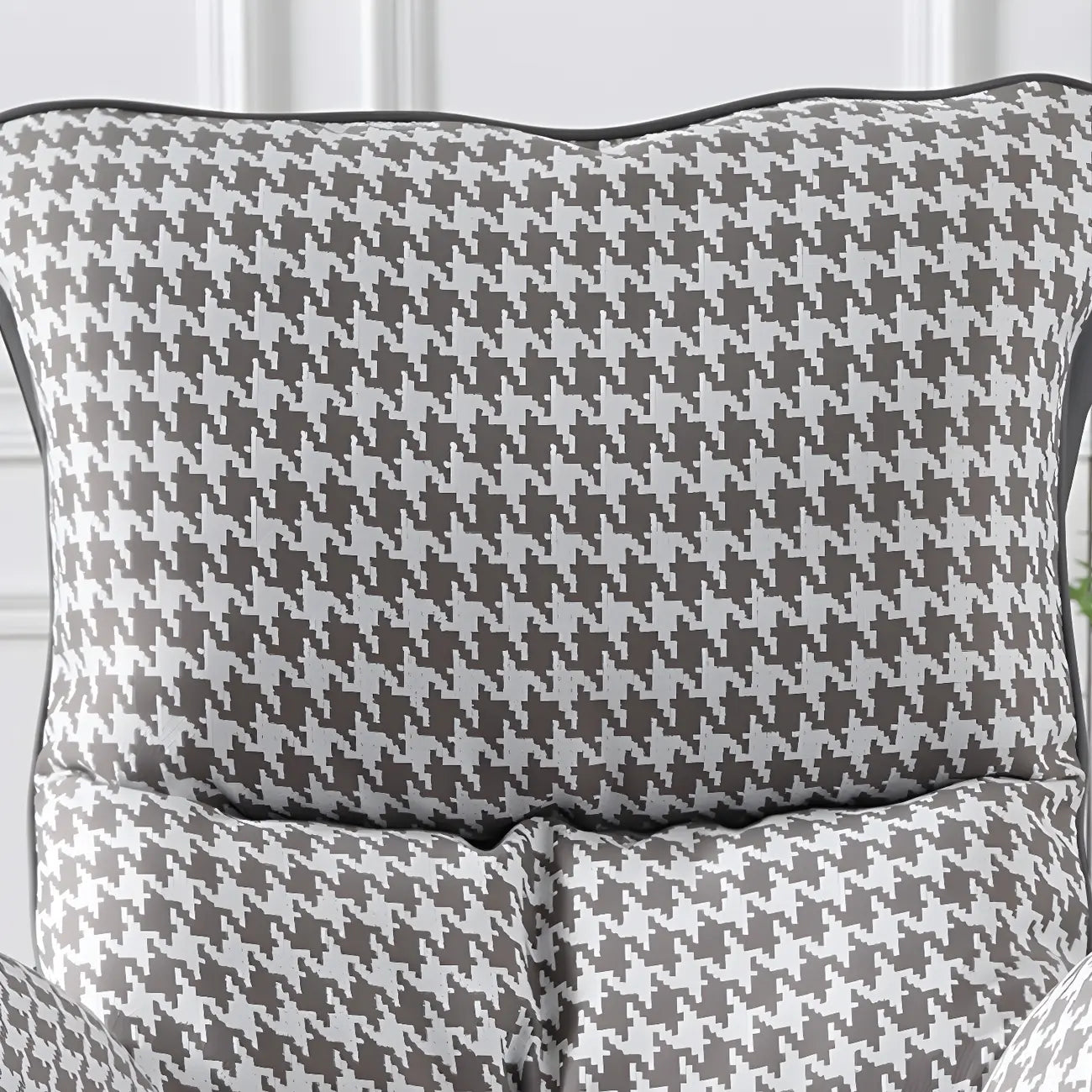 Fauteuil lounge moderne en tissu vert avec assise rembourrée