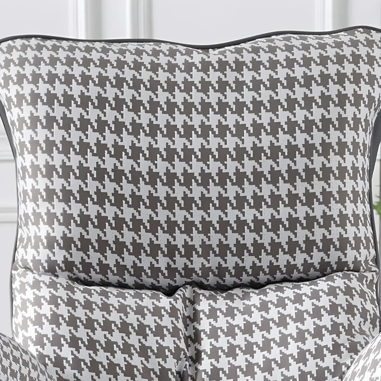 Fauteuil lounge moderne en tissu vert avec assise rembourrée