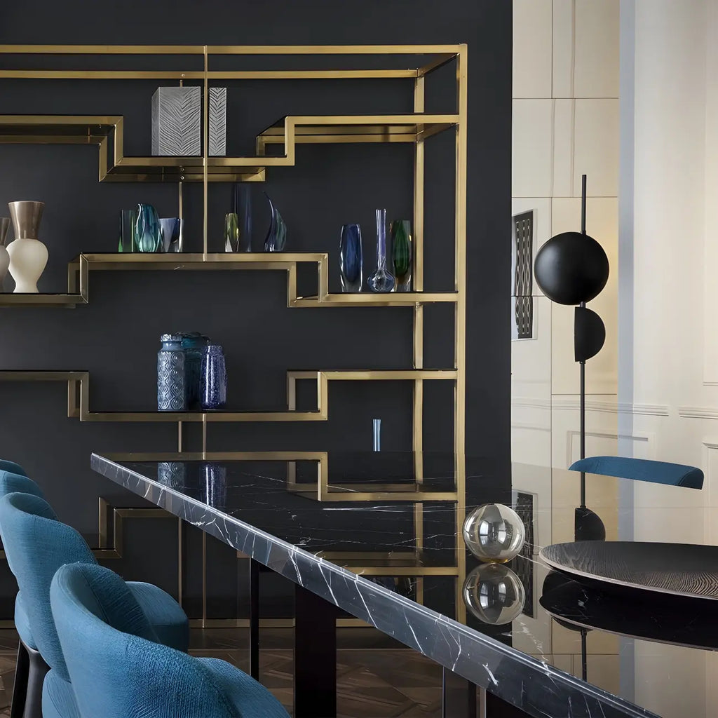 Lampadaire hémisphérique moderne en métal à 2 lumières pour salon