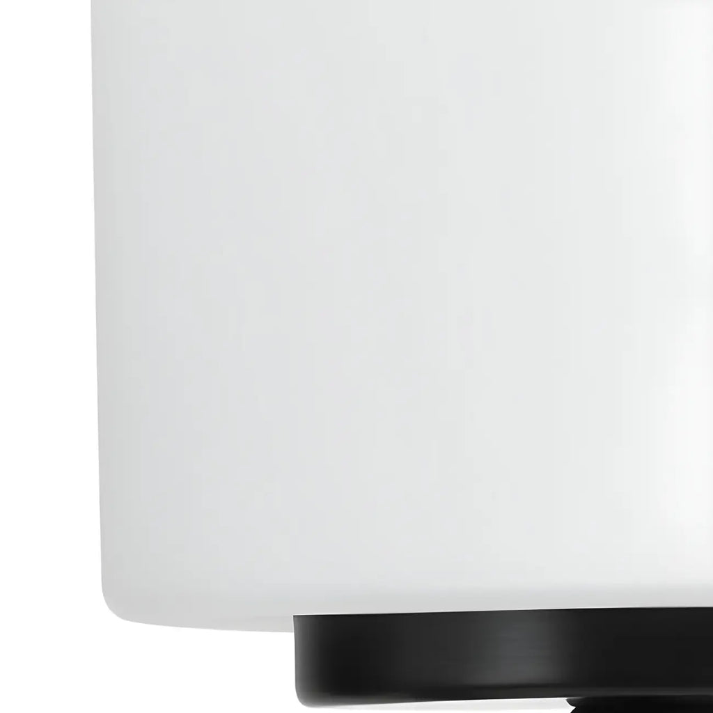 Applique murale cylindrique en métal et verre de style industriel pour salle de bain