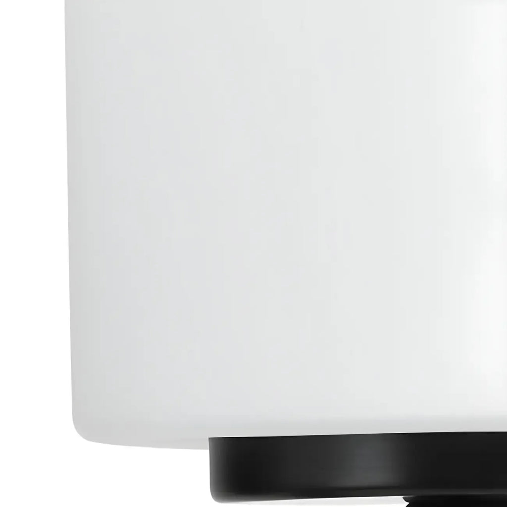 Applique murale cylindrique en métal et verre de style industriel pour salle de bain