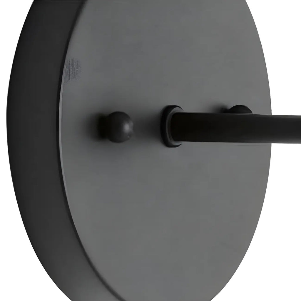 Applique murale cylindrique en métal et verre de style industriel pour salle de bain