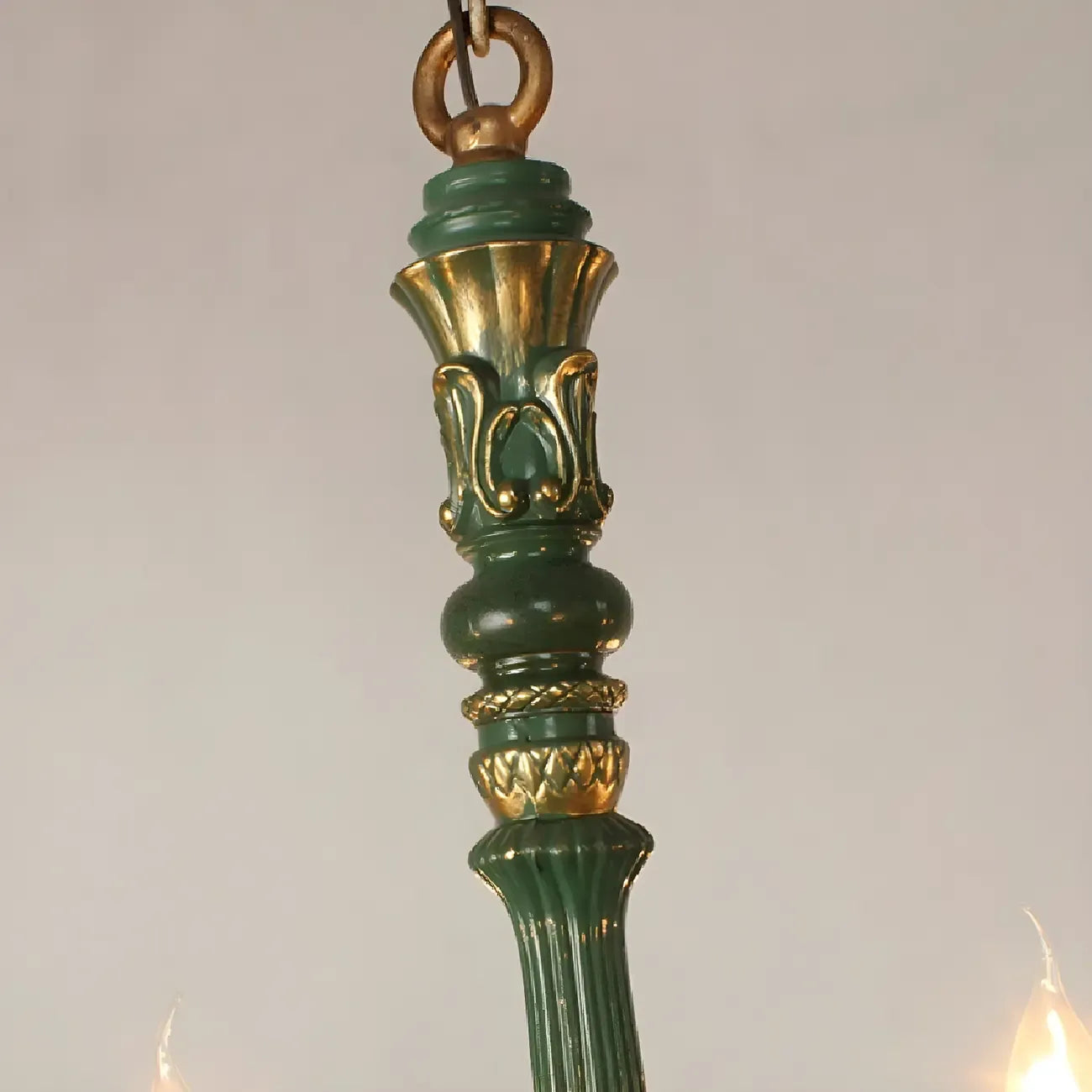 Lustre candélabre Empire traditionnel à 6 lumières réglable en bois