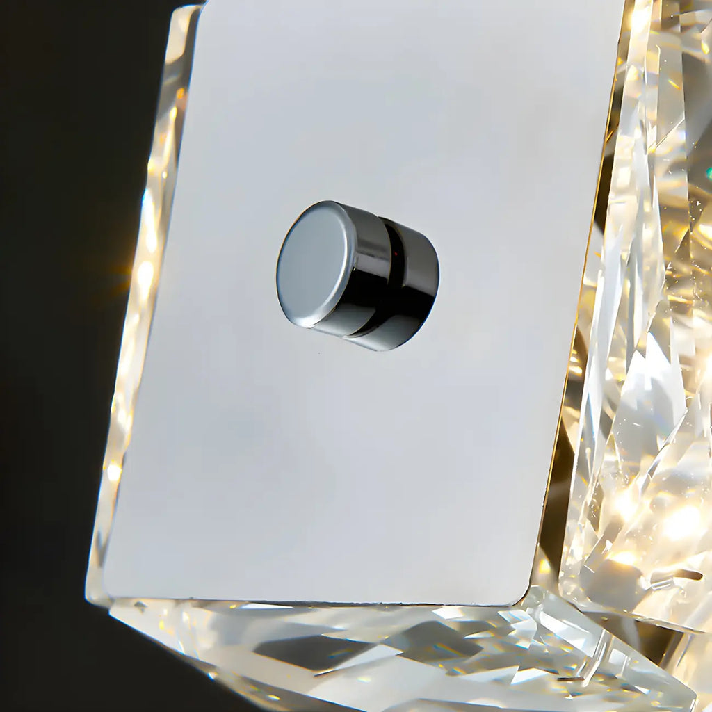 Suspension surdimensionnée moderne à intensité variable en acier et cristal pour îlot central