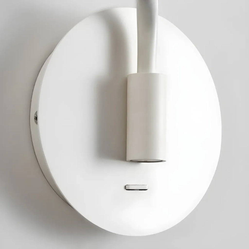 Applique murale moderne cylindrique en métal à bras articulé